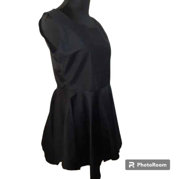 Lynn Mizono For Giselle Shepatin Black Dress Sharkbite Hem Size 2 - Picture 7 of 11